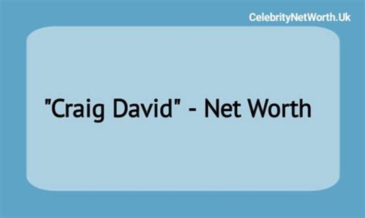 Craig David Net Worth | Celebrity Net Worth