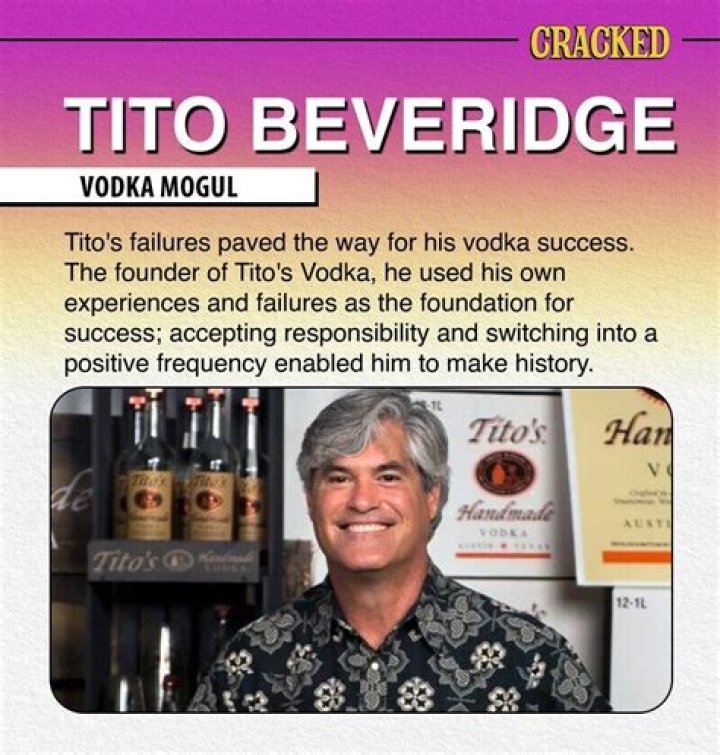 Tito's Vodka Founder Bert Beveridge Is Now Officially Worth $4 BILLION